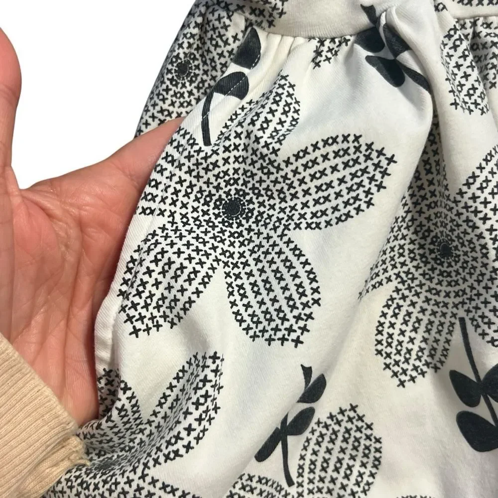 Hanna Andersson Girls Floral Cotton Dress Size 8 Long Sleeve Pockets